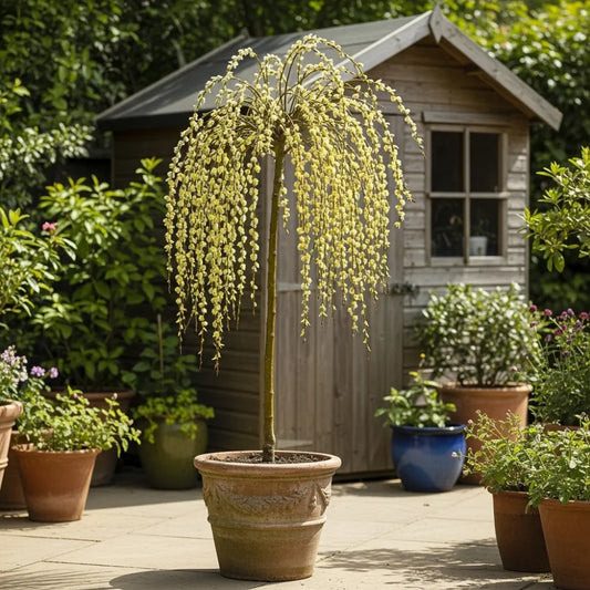 3ft 'Kilmarnock' Dwarf Weeping Willow Tree | Salix Caprea | 5L Pot