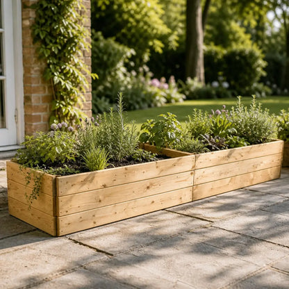 Premium Long Wood Raised Bed