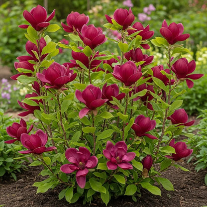 3ft 'Genie' Magnolia Tree | Dwarf Black Tulip | 4.5L Pot