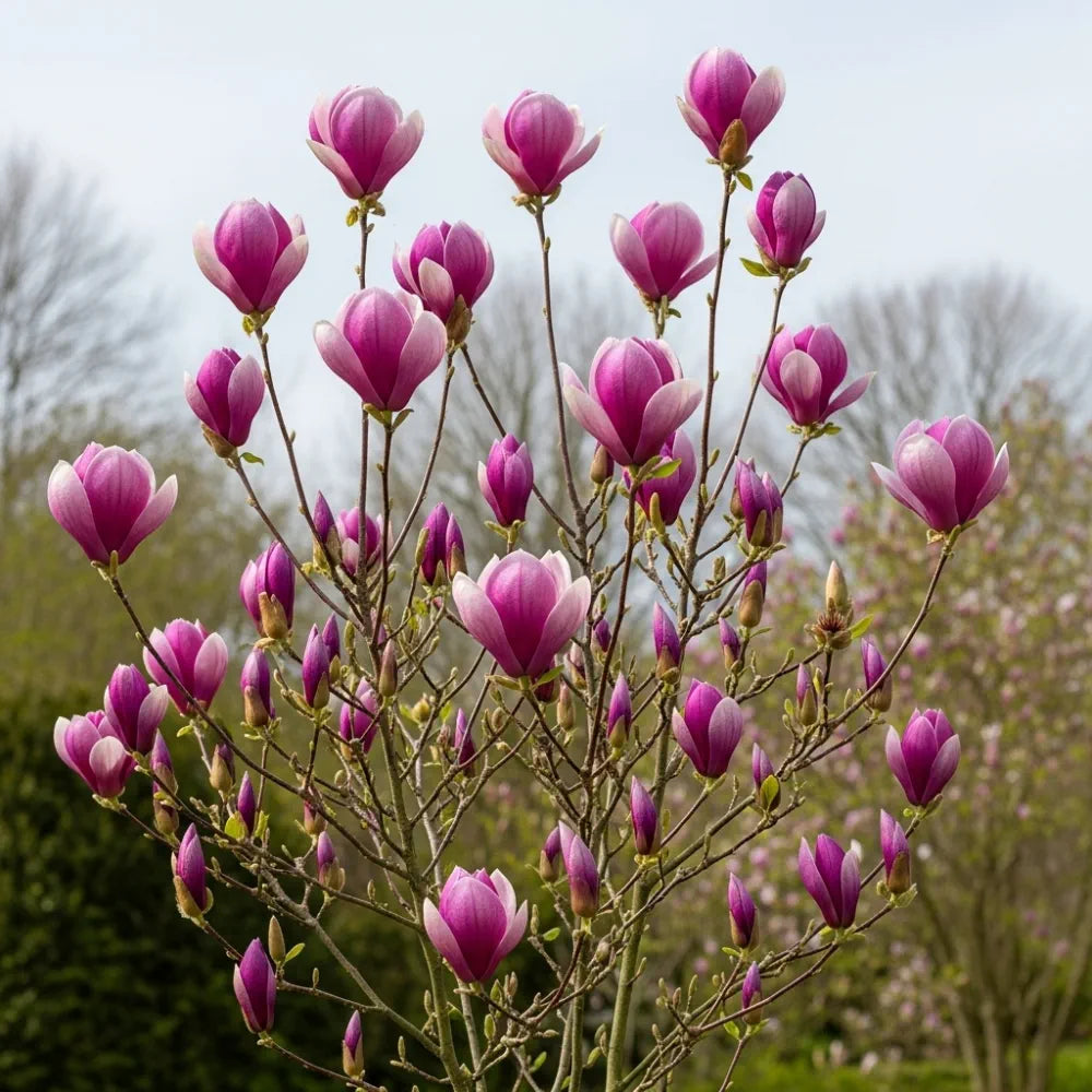 9ft Mature 'Susan' Magnolia Tree | Multi-Stem Purple Magnolia | Rootballed Tree