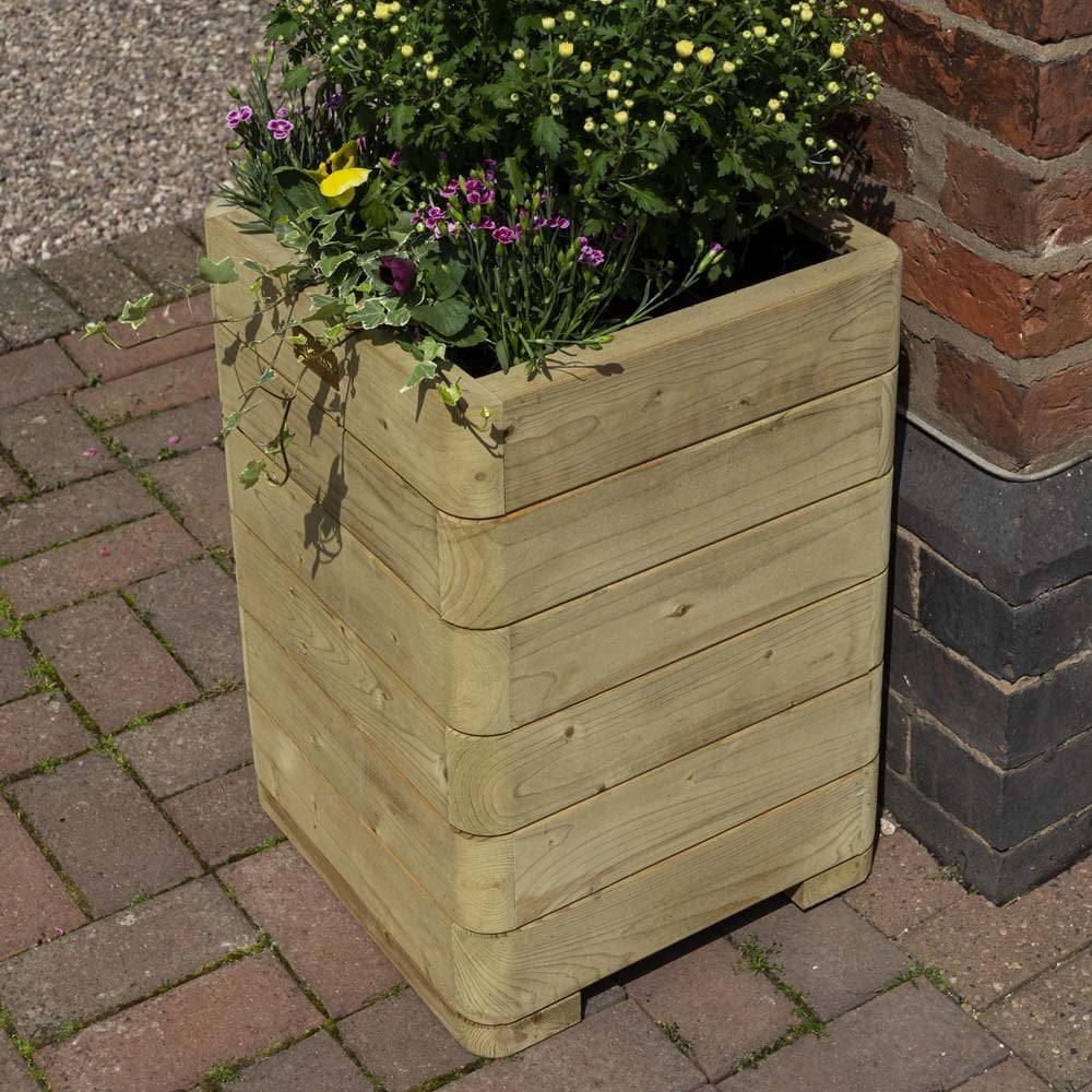 Marberry Square Tall Planter