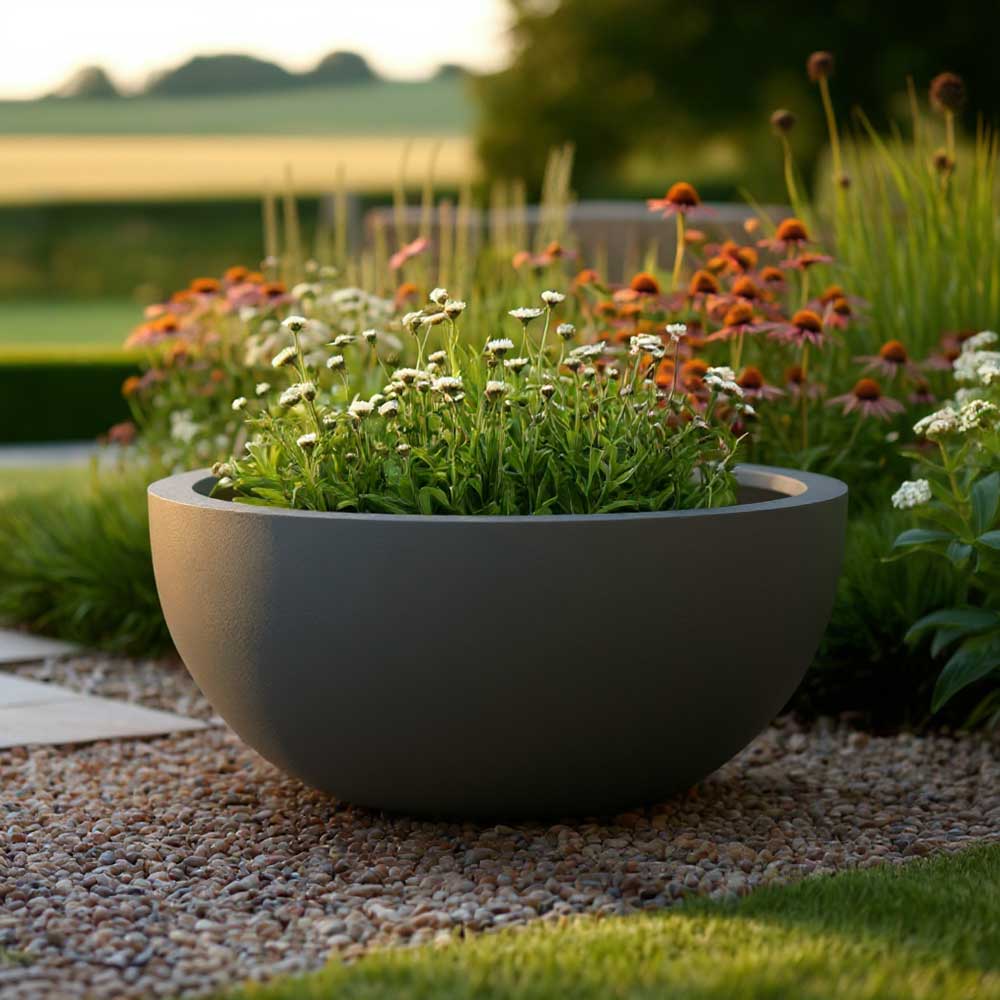 Zinc Galvanised Bowl Planter