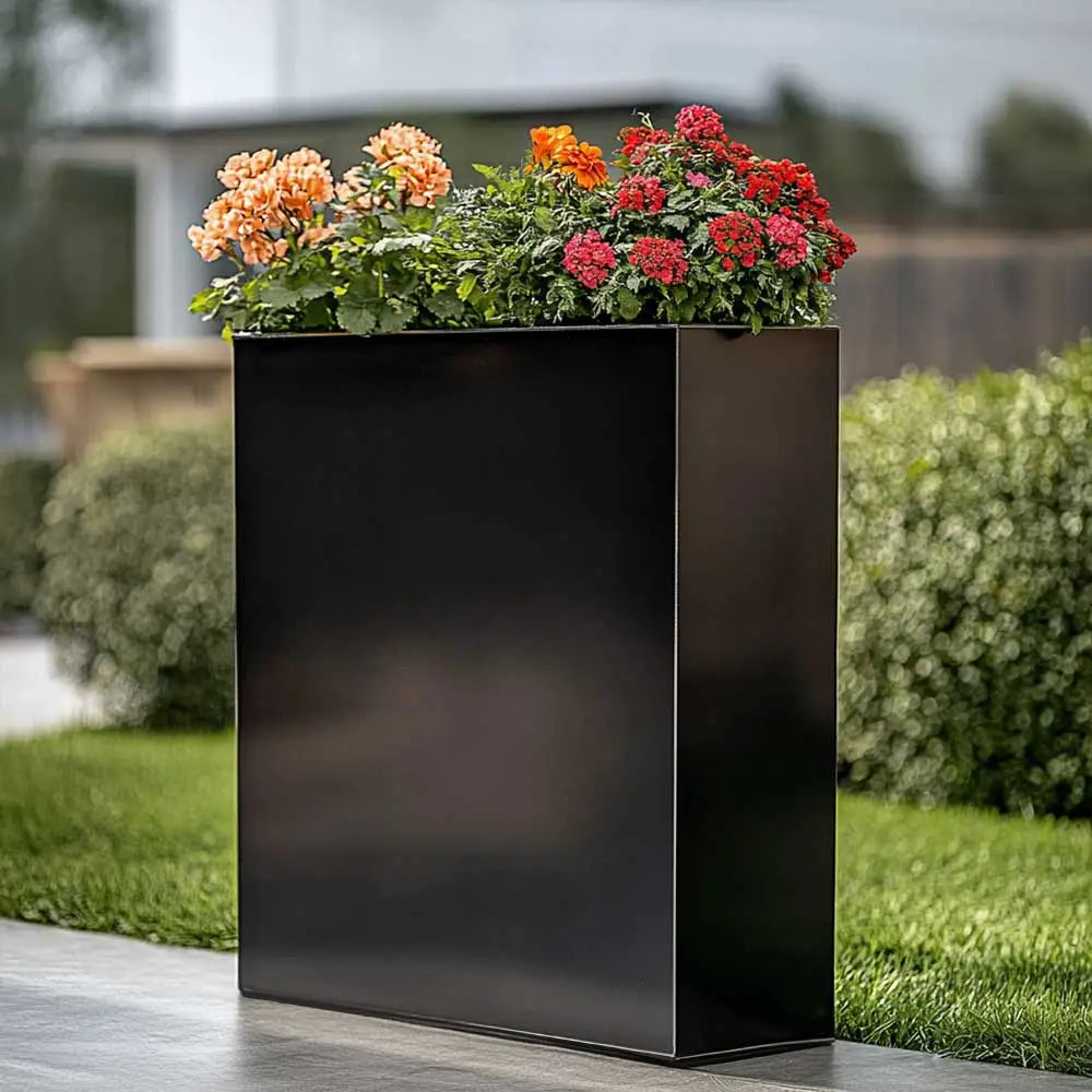 Zinc Galvanised Long Tall Trough Planter
