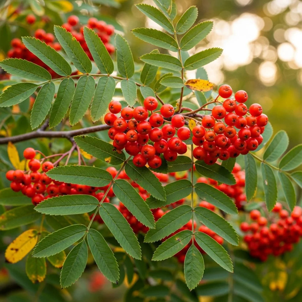 10ft Half-Standard Mountain Ash Tree | Mature Sorbus Aucuparia | 6/8cm Girth | Grown in 40L Airpot