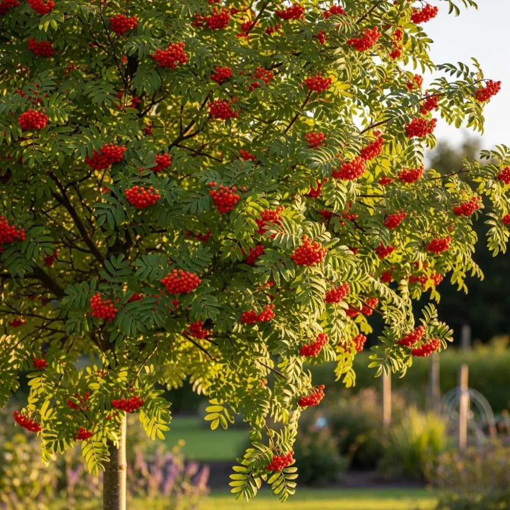 5ft Multi-Stem Mountain Ash Rowan Tree | Sorbus aucuparia  | 9L Pot | 2 Years Old