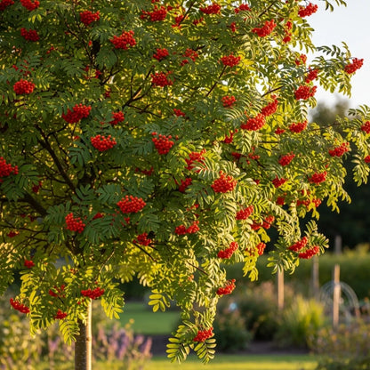 5ft Multi-Stem Mountain Ash Rowan Tree | Sorbus aucuparia  | 9L Pot | 2 Years Old