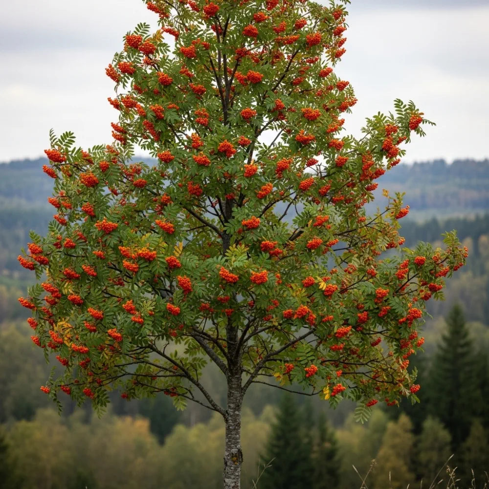 5ft Multi-Stem Mountain Ash Rowan Tree | Sorbus aucuparia  | 9L Pot | 2 Years Old