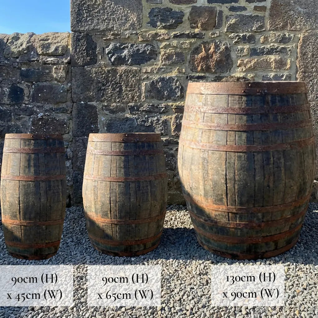 #65-70cm(D) x 90cm(H) Full Barrel
#Natural Timber/Rustic Band
#with Liner
#without Liner