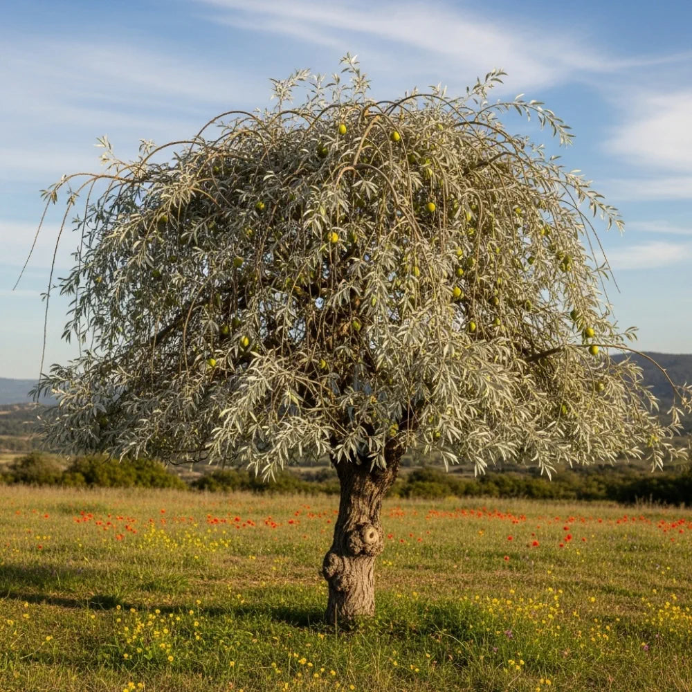 5ft Ornamental Weeping Silver Pear Tree | Pyrus salicifolia 'Pendula' | 9L Pot | 2 Years Old