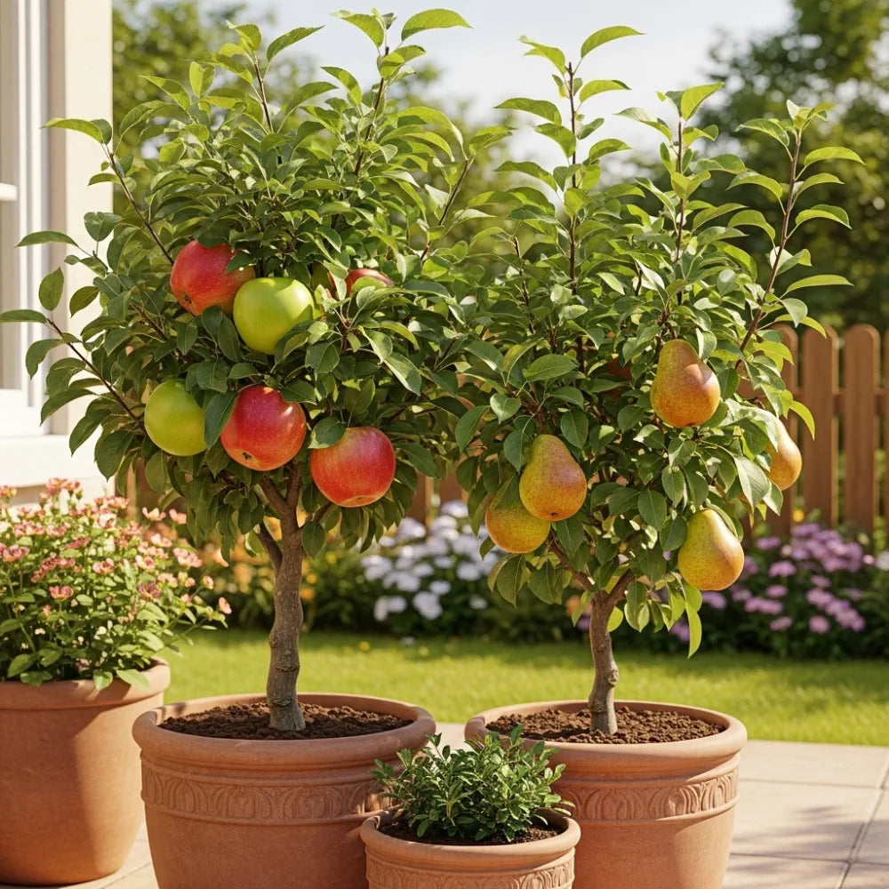 Patio Apple and Pear Trees | Perfect Partners | 2 x 4.5L Trees