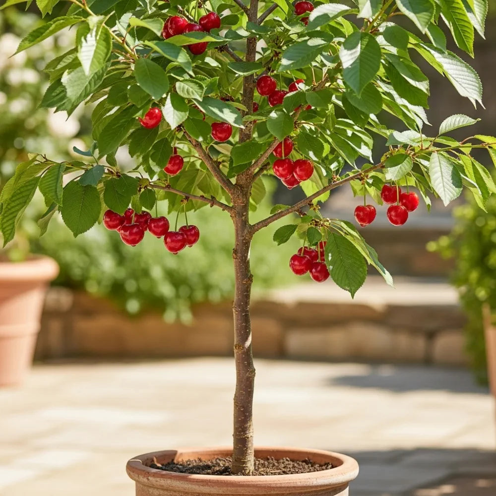 Patio Cherry and Plum Trees | Perfect Partners | 2 x 4.5L Trees