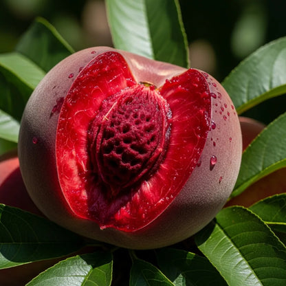 5ft Peche de Vigne' Bloody Peach Tree | 9L Pot | 2 Years Old