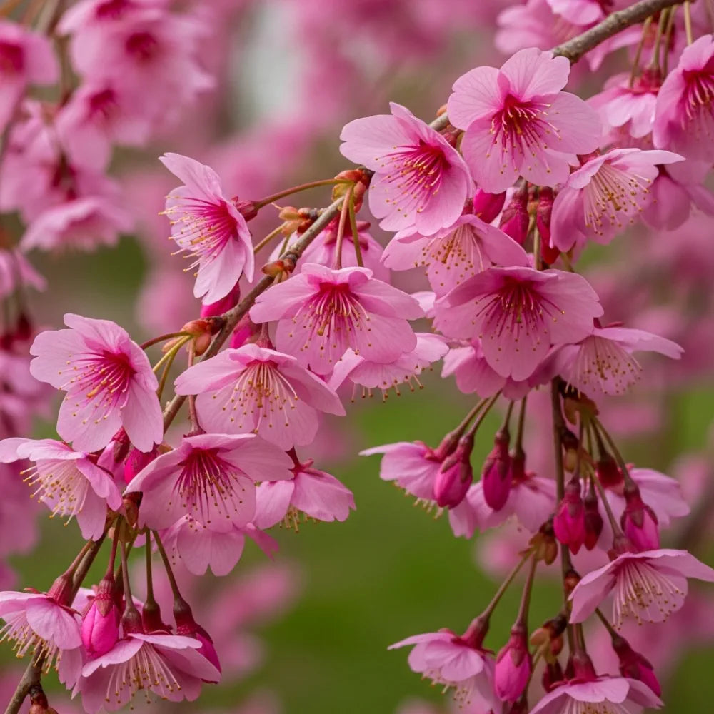 6ft Half-Standard 'Pendula Rubra' Single Pink Weeping Cherry Blossom Tree | Mature Bare Root | 6/8cm Girth