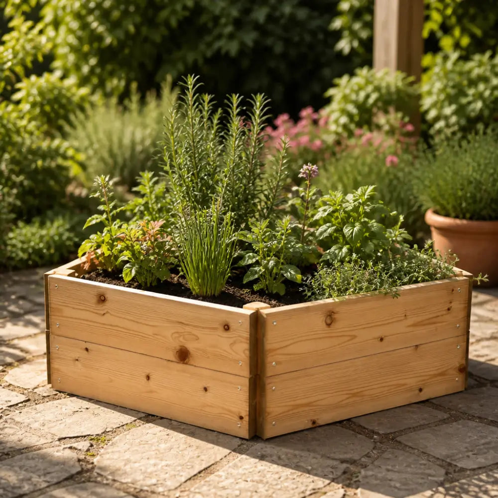 Premium Pentagon Wood Raised Bed