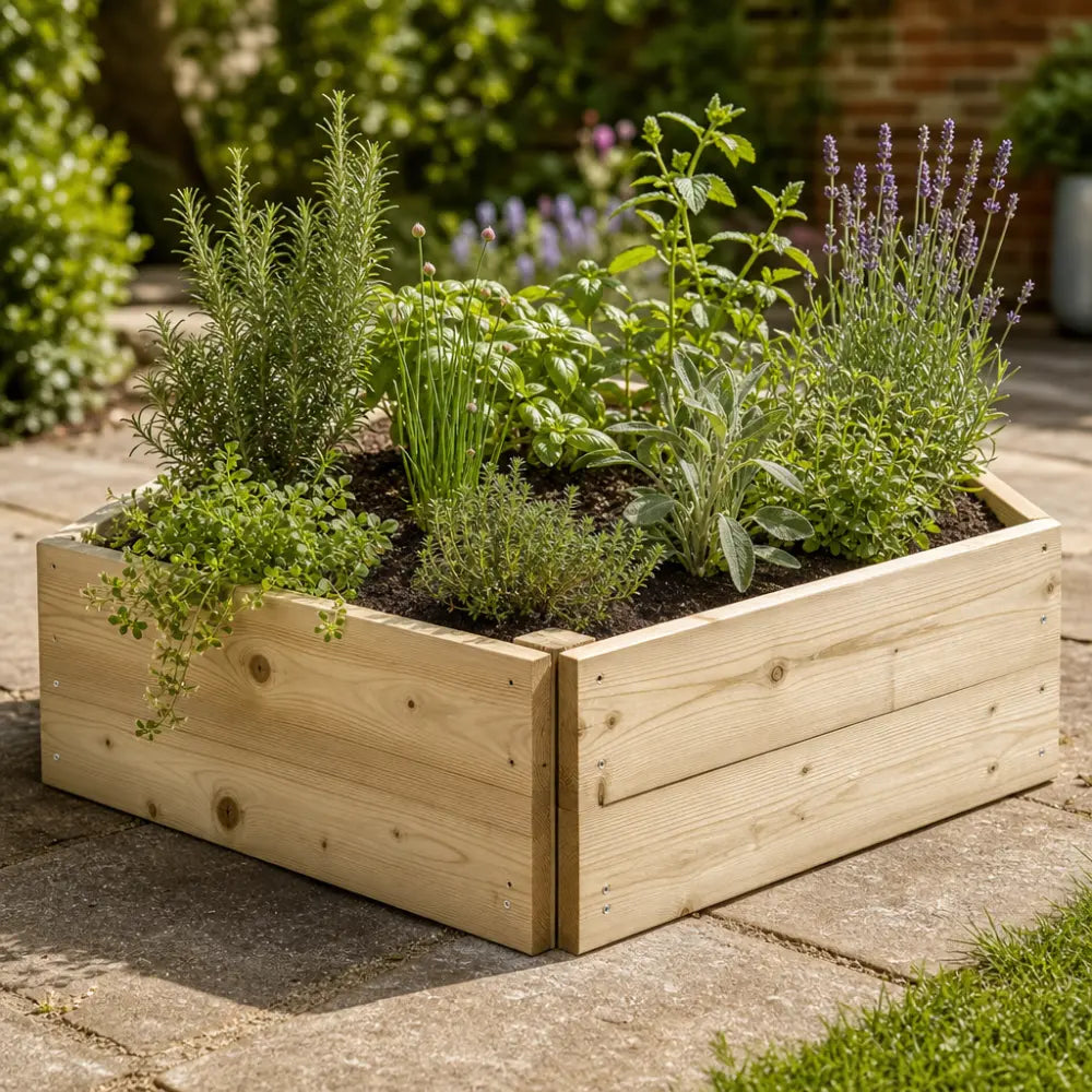 Premium Pentagon Wood Raised Bed