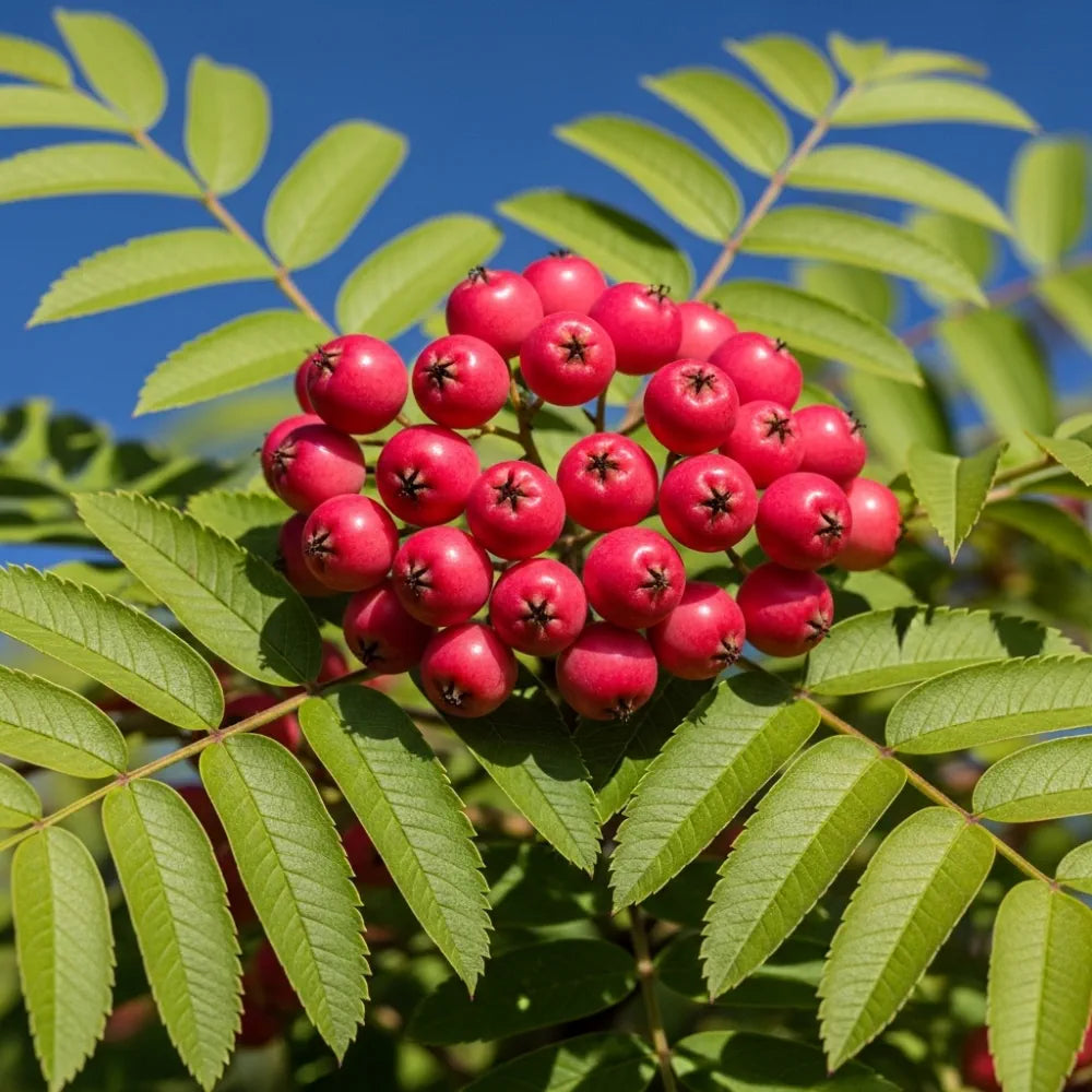 6ft Half-Standard 'Eastern Promise' Mature Pink Berried Mountain Ash Tree | 6/8cm Girth | Grown in 20L Airpot