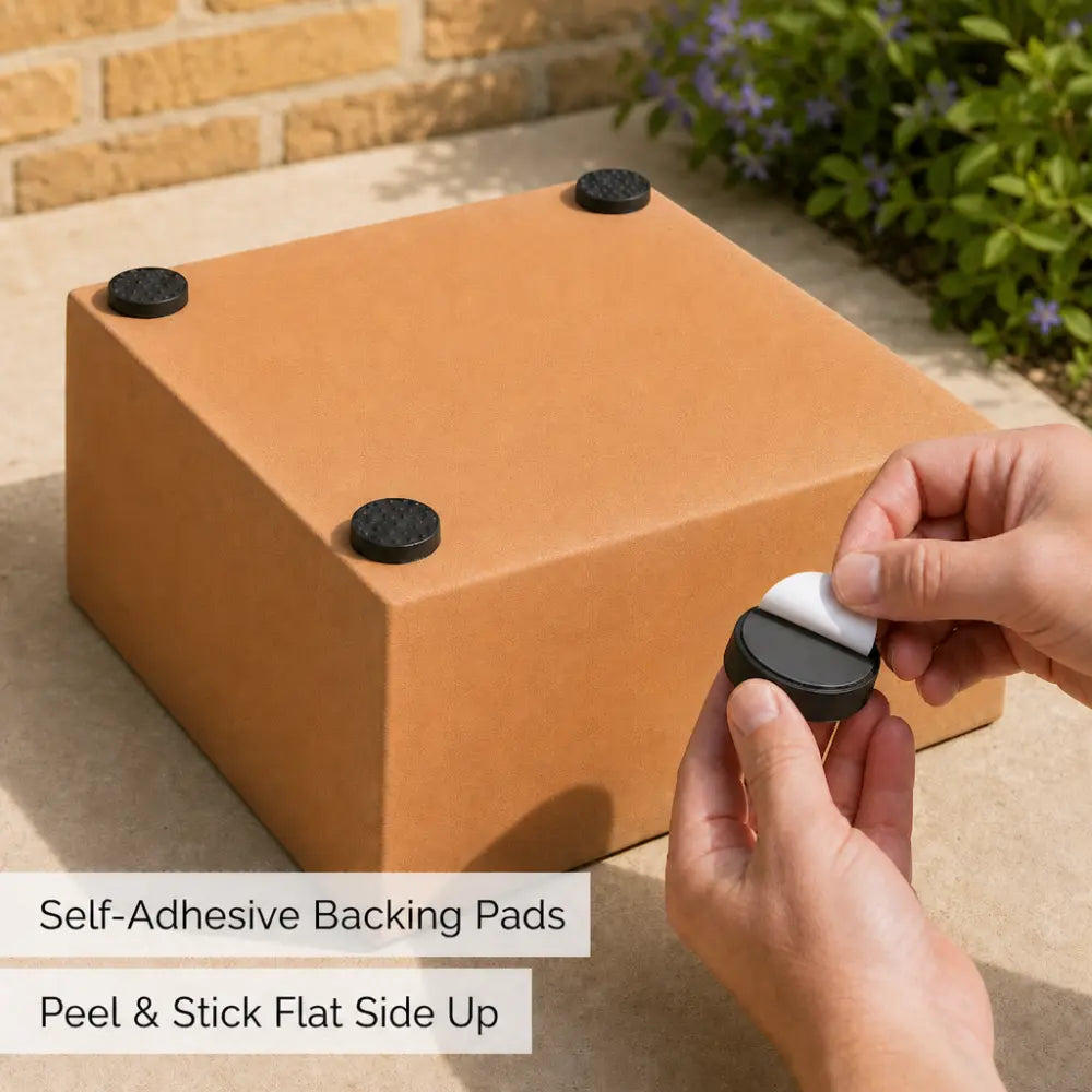 20 Invisible Rubber Pot Feet with Non-Slip Surface Grip & Adhesive Pads