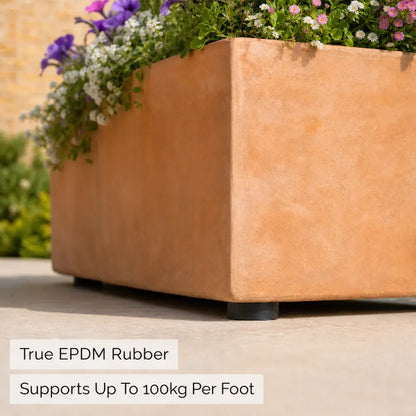 12 Invisible Thick Rubber Pot Feet with Non-Slip Surface Grip & Adhesive Pads - 7cm Diameter 3cm Tall