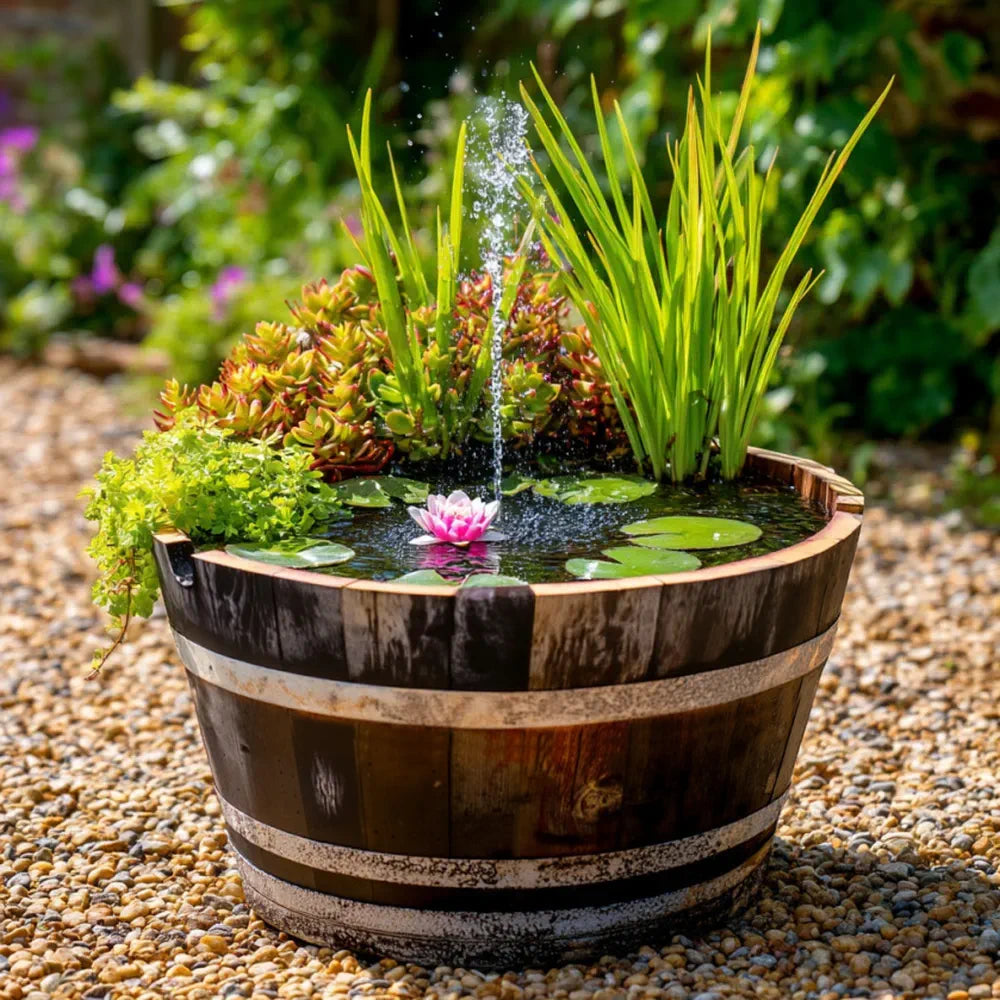 2.5W Pink Floating Solar Pond In A Pot Lily Fountain Pump