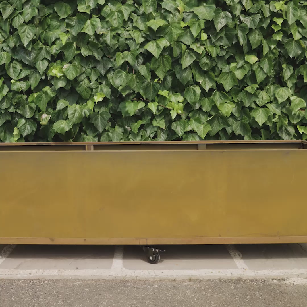 Corten Steel Wheel base for 1m Trough Planter 100cm(L) x 40cm(H) x 40cm(W)