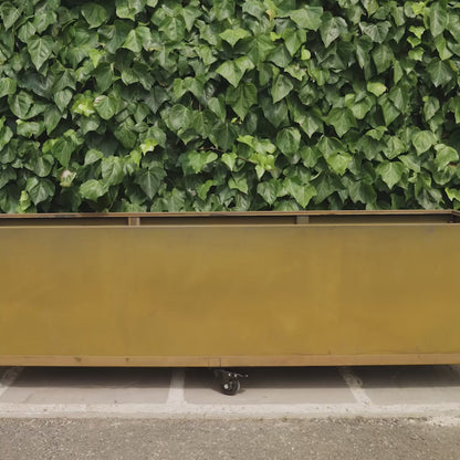 Corten Steel Wheel base for 1m Trough Planter 100cm(L) x 40cm(H) x 40cm(W)
