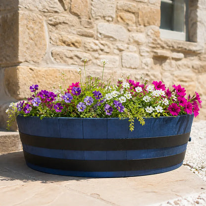 #65-70cm(D) x 21cm(H) 1/4 Barrel
#Blue/Black Band
#with Liner
#without Liner