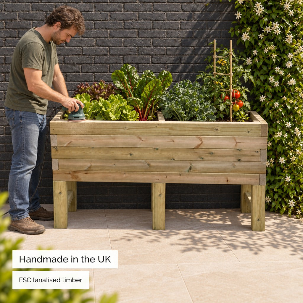 Raised Super Heavy Duty Veg Trough - made in the UK #180cm(L) x 60cm(W) x 80cm(H) #150cm(L) x 60cm(W) x 80cm(H) #120cm(L) x 60cm(W) x 80cm(H)