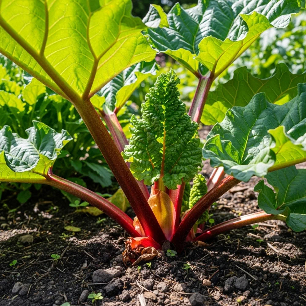 3 Raspberry Red' Rhubarb Plants | 3L Pots