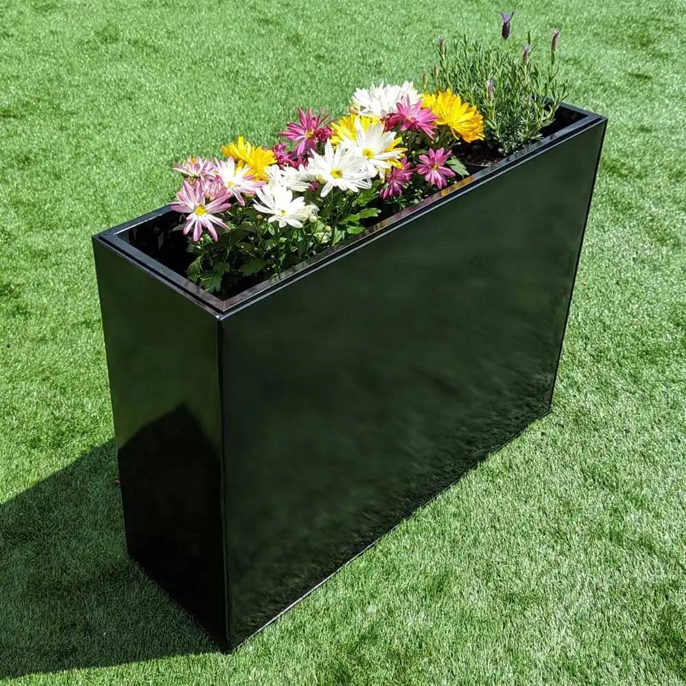 Zinc Galvanised Long Tall Trough Planter