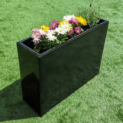 Zinc Galvanised Long Tall Trough Planter