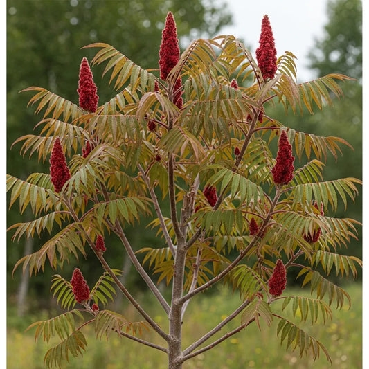 5ft Stag Horn's Sumach Tree | Rhus typhina | 9L Pot | 2 Years Old