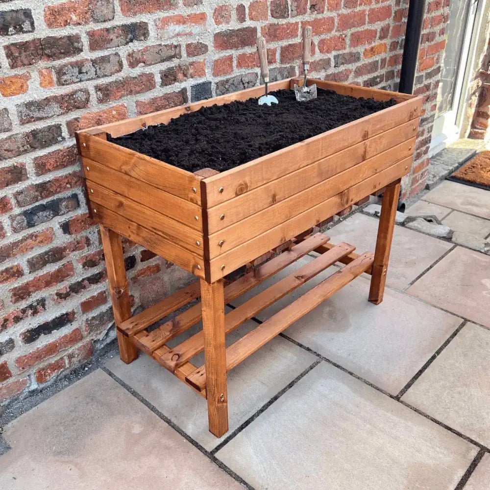1m Large Veg Trough Redwood Planter