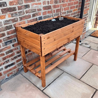 1m Large Veg Trough Redwood Planter
