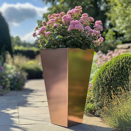 Zinc Galvanised Tapered Square Planter