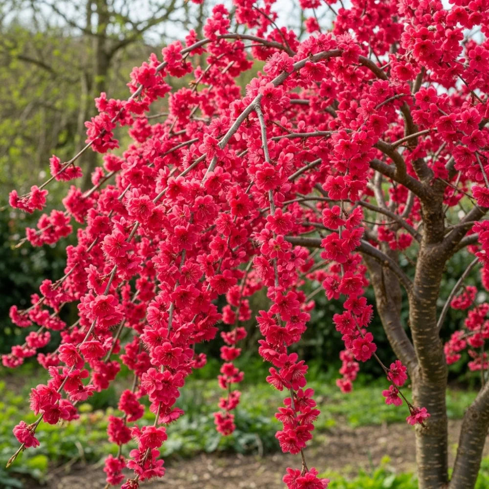 5ft Peach Tree | Prunus 'Taoflora Red' | 9L Pot