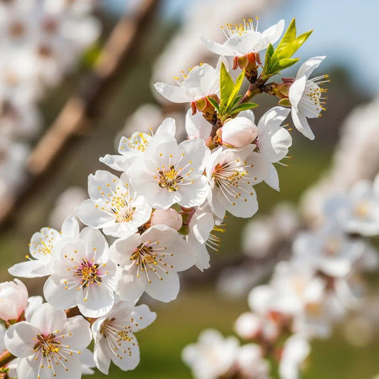 5ft Peach Tree | Prunus 'Taoflora White' | 9L Pot