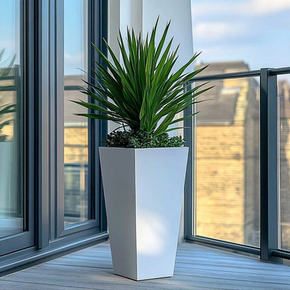 Zinc Galvanised Tapered Square Planter
