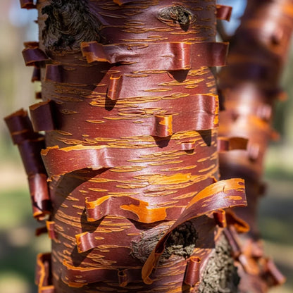 13ft Standard Tibetan Cherry Tree | Mature Bare Root Prunus Serrula | 8/10cm Girth