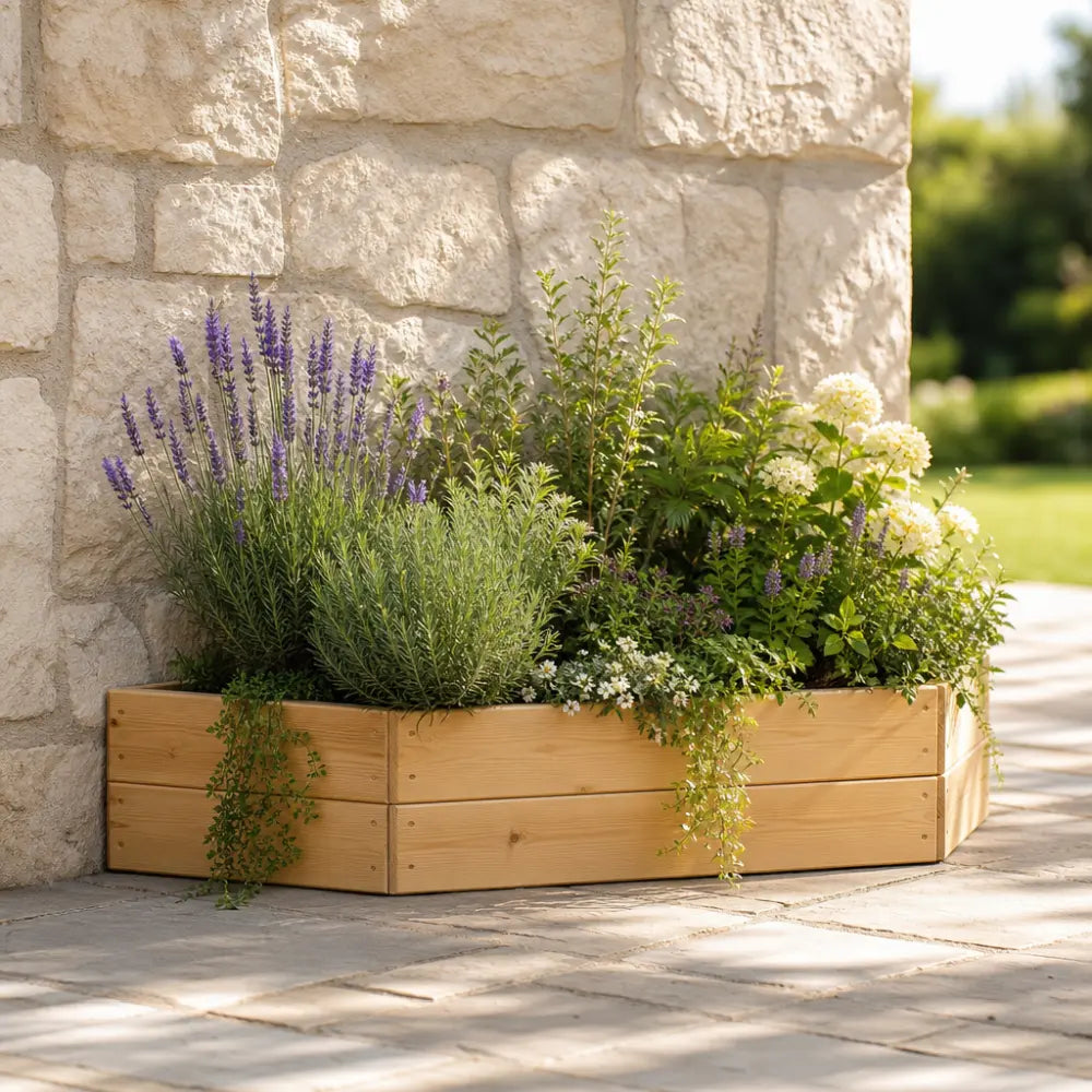 Premium Wall Wood Raised Bed