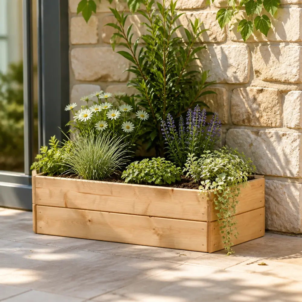 Premium Wall Wood Raised Bed