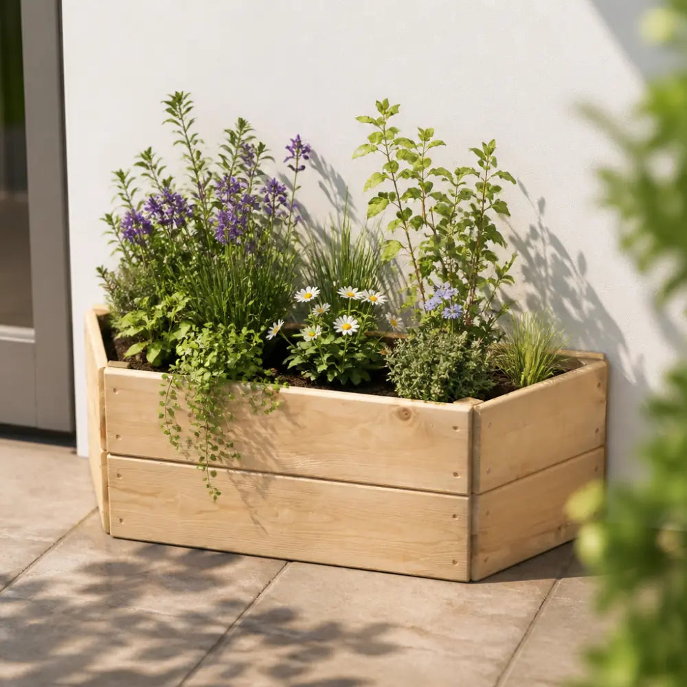 Premium Wall Wood Raised Bed