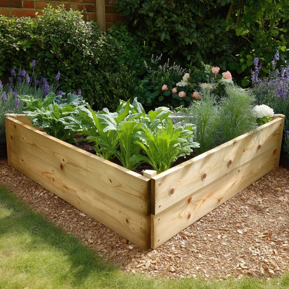 Premium Triangle Wood Raised Bed – Planters.co.uk