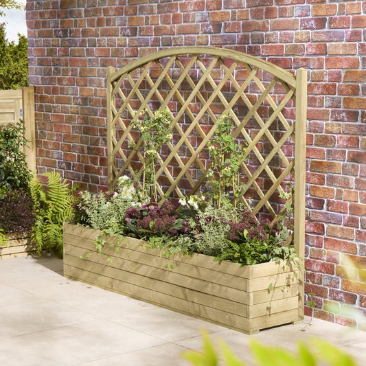 Trough Planter With Lattice - 1.8m
