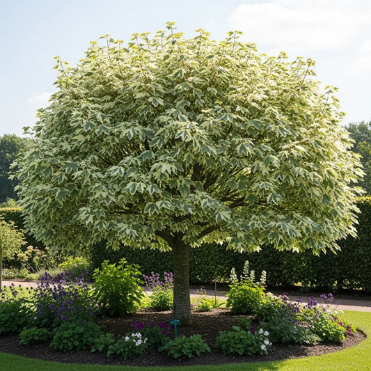 7ft Mature Variegated Norway Maple Tree | Acer platanoides 'Drummondii' in an 18L Pot | 4 Years Old