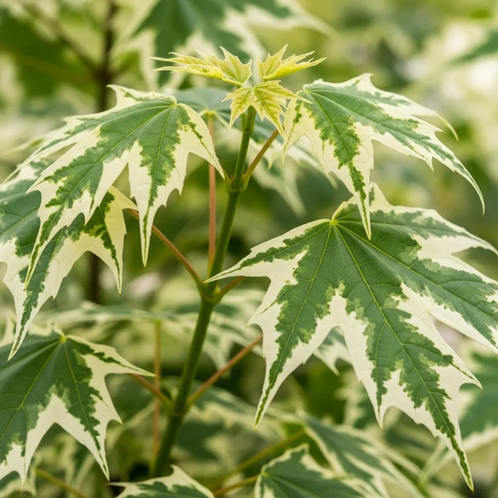 7ft Mature Variegated Norway Maple Tree | Acer platanoides 'Drummondii' in an 18L Pot | 4 Years Old