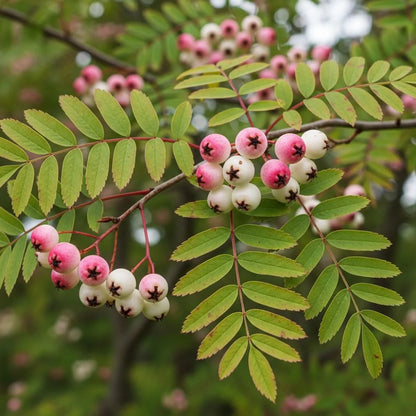 8ft Half-Standard Vilmorin's Rowan Tree | Mature Sorbus Vilmorinii | 6/8cm Girth | Grown in 40L Airpot