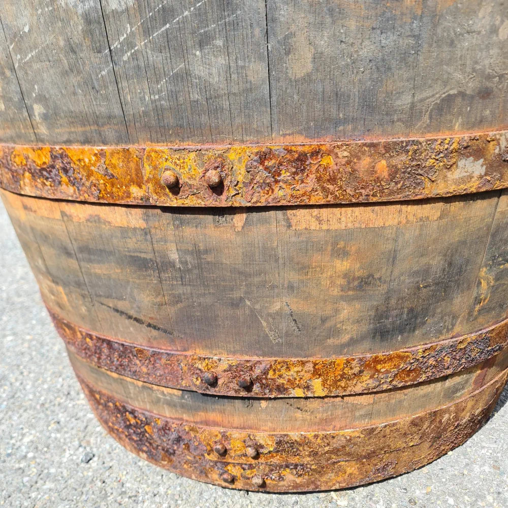 #65-80cm(D) x 44-50cm(H) Half Barrel
#Natural Timber/Rustic Band
#with Liner
#without Liner