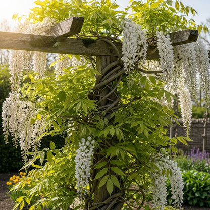 6ft Grafted White Wisteria | Wistetia sinensis 'Alba' | 10L Pot