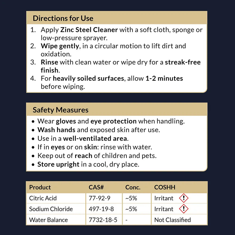 Zinc Steel Cleaner - 500ml